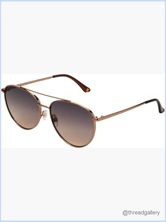 Women\'s Aviator Sunglasses, Metal Frame, Gradient Lens, Scratch Resistant main image 4